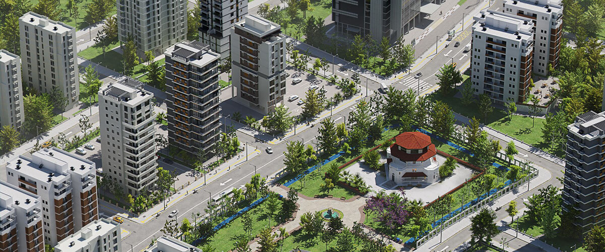 V-Ray for SketchUp Işık Ayarlı Hazır Şehir Sahnesi Satışta!